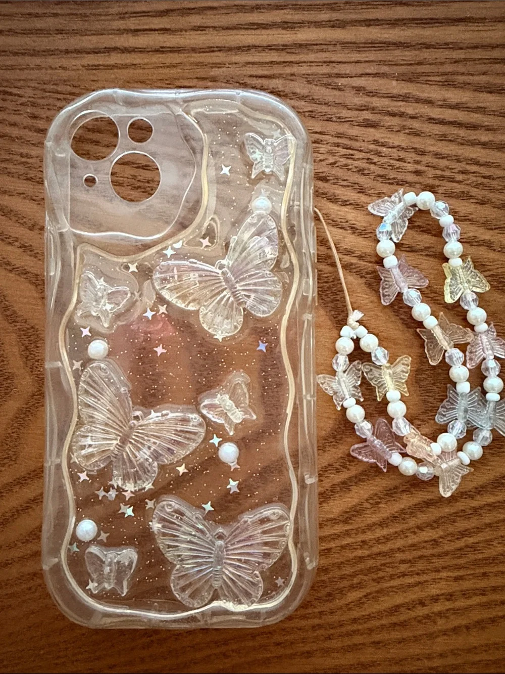 Cute Butterfly Phone Case + Matching Charm